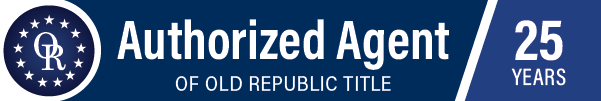 Authorized agent of old republic title for 25 years 